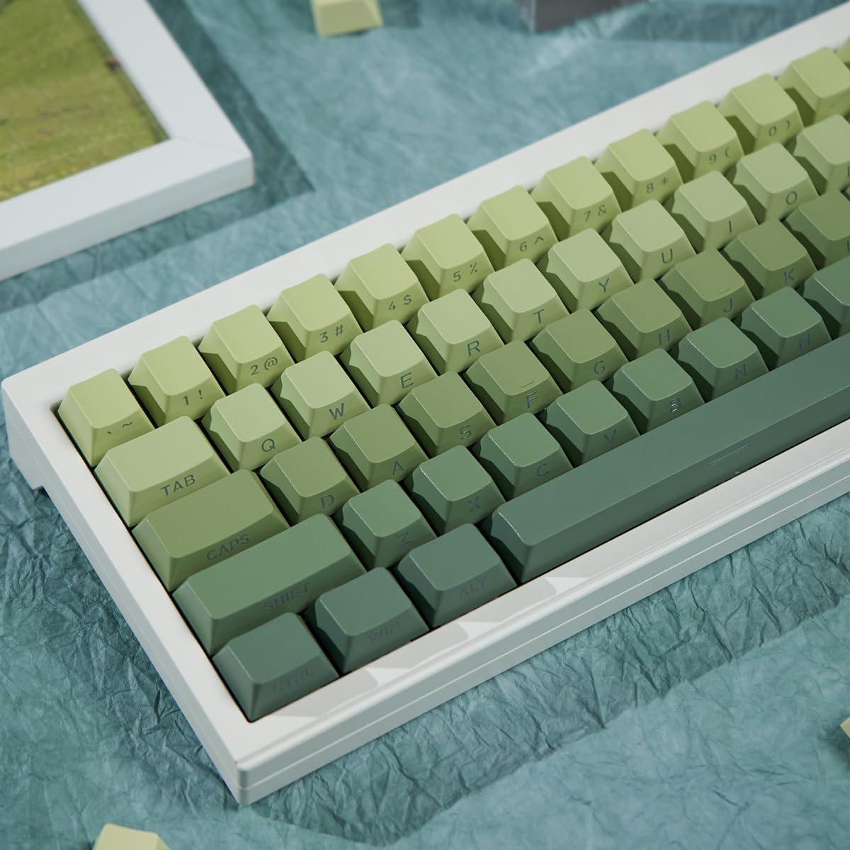 Side Print Keycaps 133 Keys Cherry Profile, PBTDoubleshot Gradient Keycap Set Fit for 60% 65% 95% Cherry Mx Switches Mechanical Keyboard