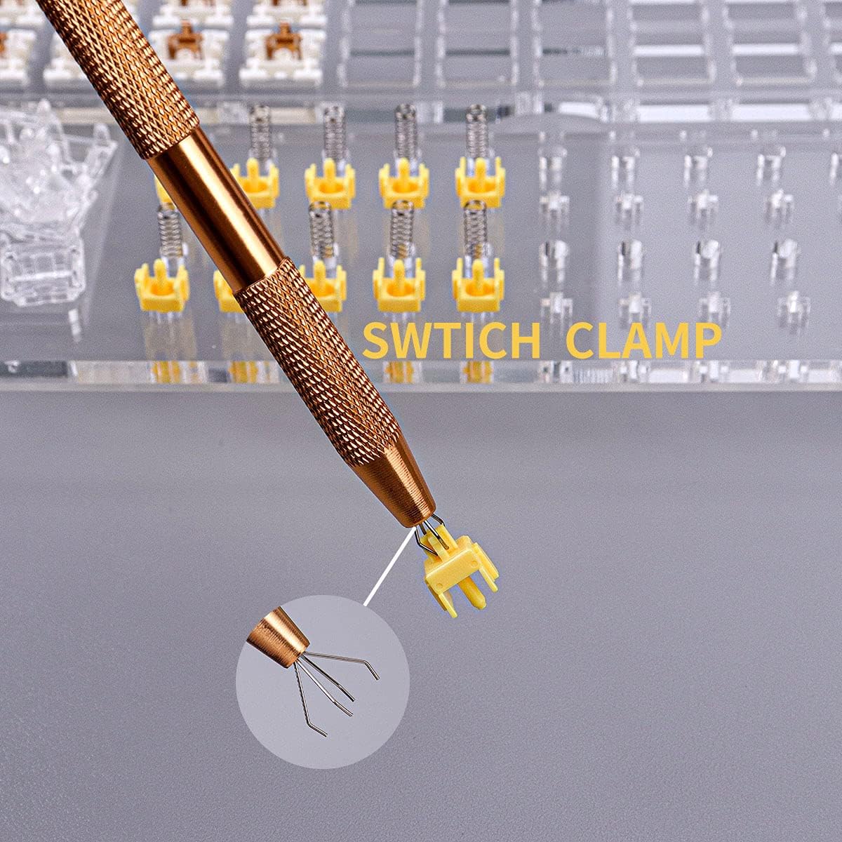 2 in 1 Switch Opener with Switch Puller Switch Clamp Keys Puller for Custom Cherry Gateron Mechanical Keyboard Switches(Switch Opener Kit)