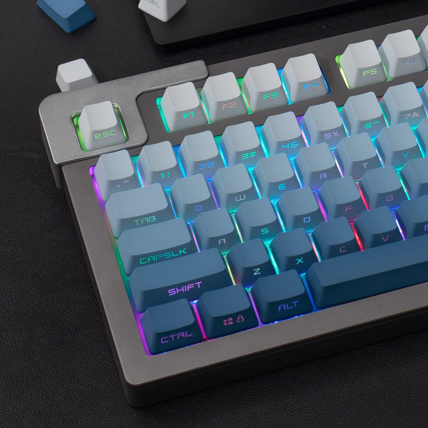 Side Printed Keycaps 134 Keys Custom Shine Through Keycaps OEM Profile Gradient Key caps Set for Cherry Mx Switches Mechanical Keyboard