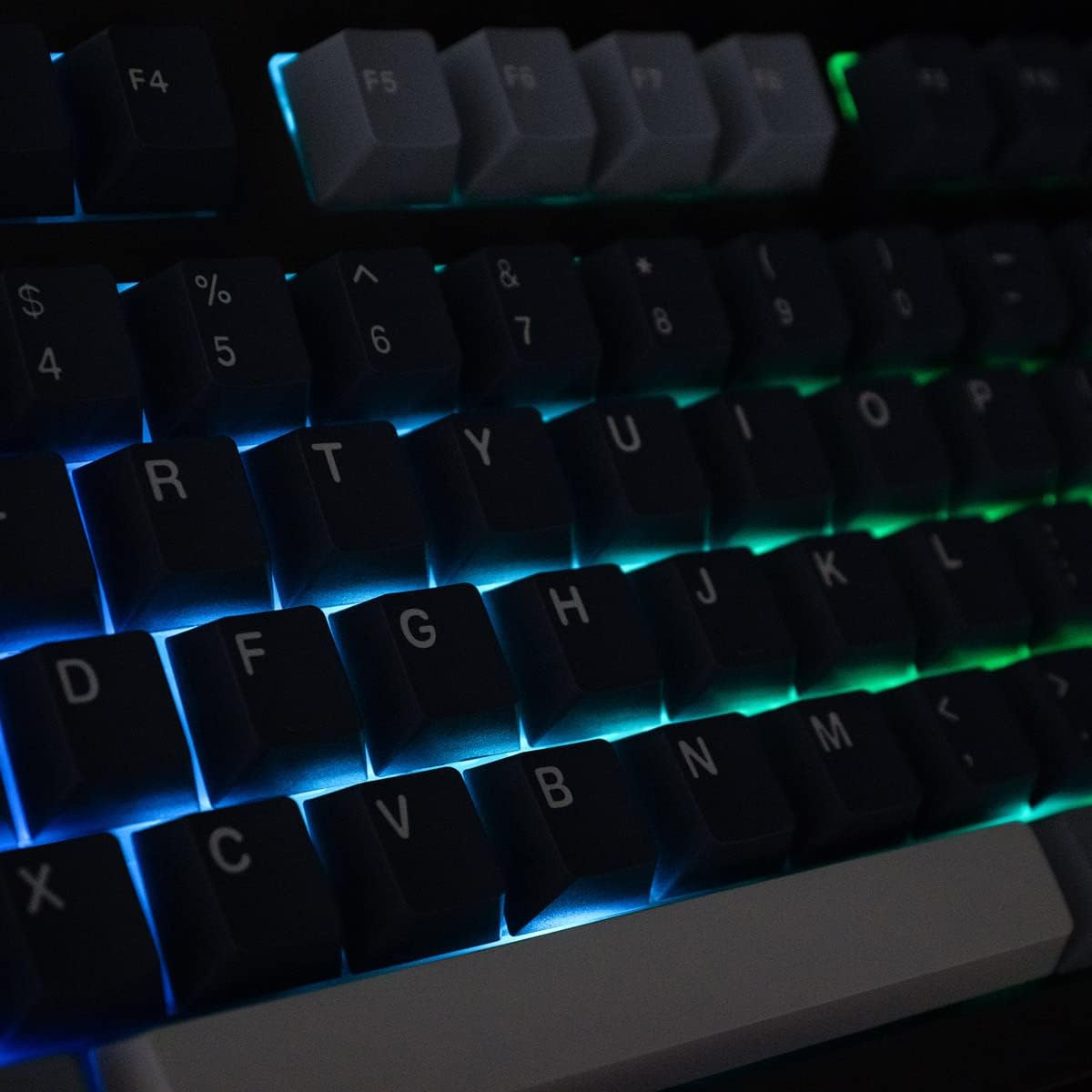 Sumgsn 172 Keys Doubleshot Keycaps Set Cherry Profile Fishing Key caps with 7u Spacebar Fit for 61/64/87/104/108 Cherry Mx Switches Alice Keyboard Mechanical Keyboards