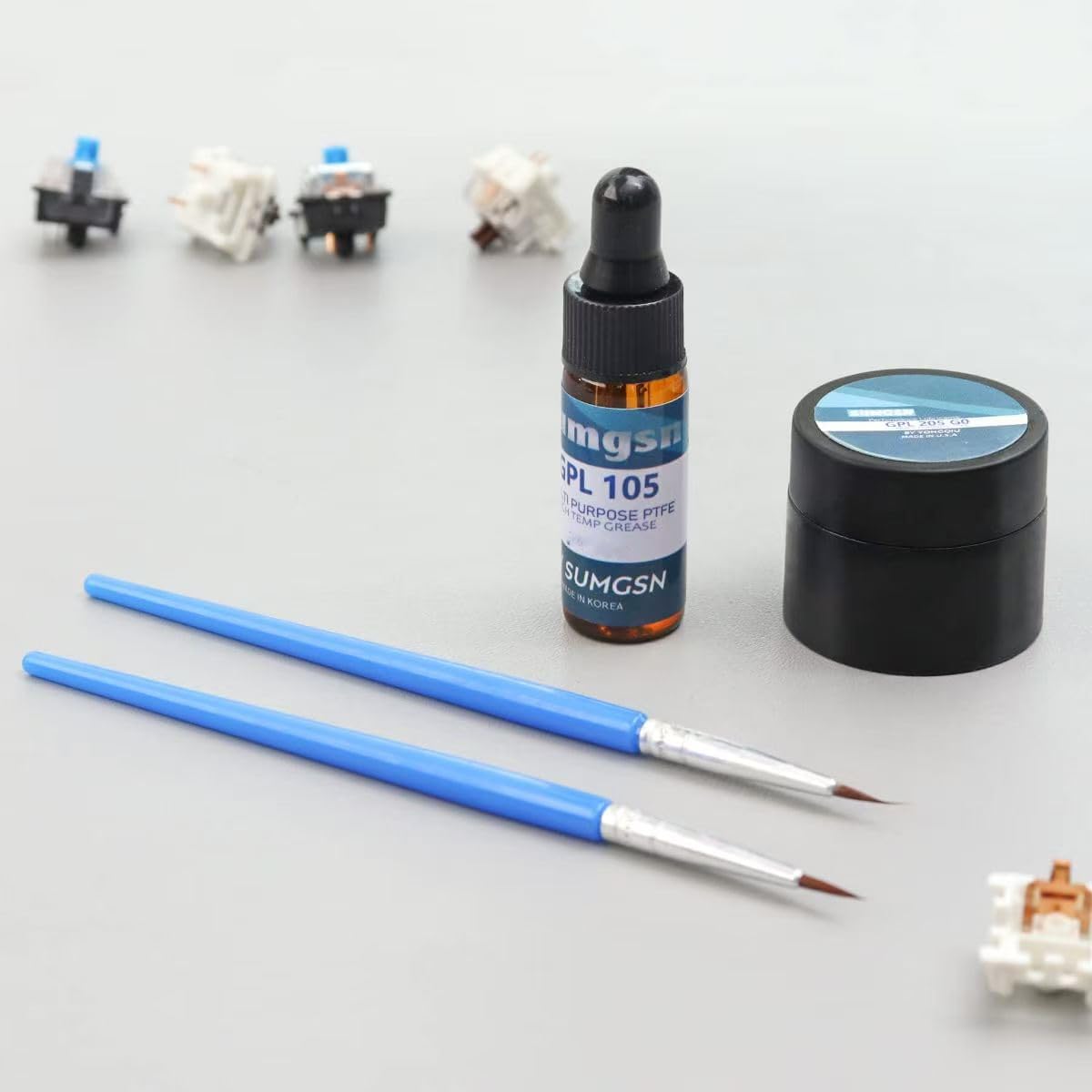 Keyboard Switch Lube with 205G0 105 Lube for Mechanical Keyboard Cherry Mx Switches Spring Stabilizers
