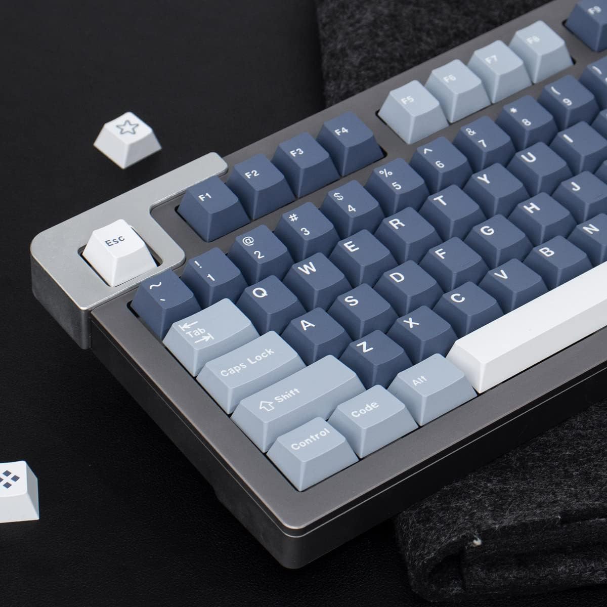 Sumgsn 172 Keys Doubleshot Keycaps Set Cherry Profile Fishing Key caps with 7u Spacebar Fit for 61/64/87/104/108 Cherry Mx Switches Alice Keyboard Mechanical Keyboards