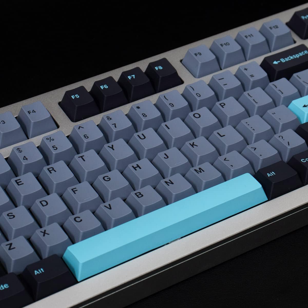 172 Keys Doubleshot Keycaps Cherry Profile Blue 8008 Keycap Set Fit for 61/64/87/104/108 Cherry Mx Switches ISO ANSI Layout Mechanical Keyboard