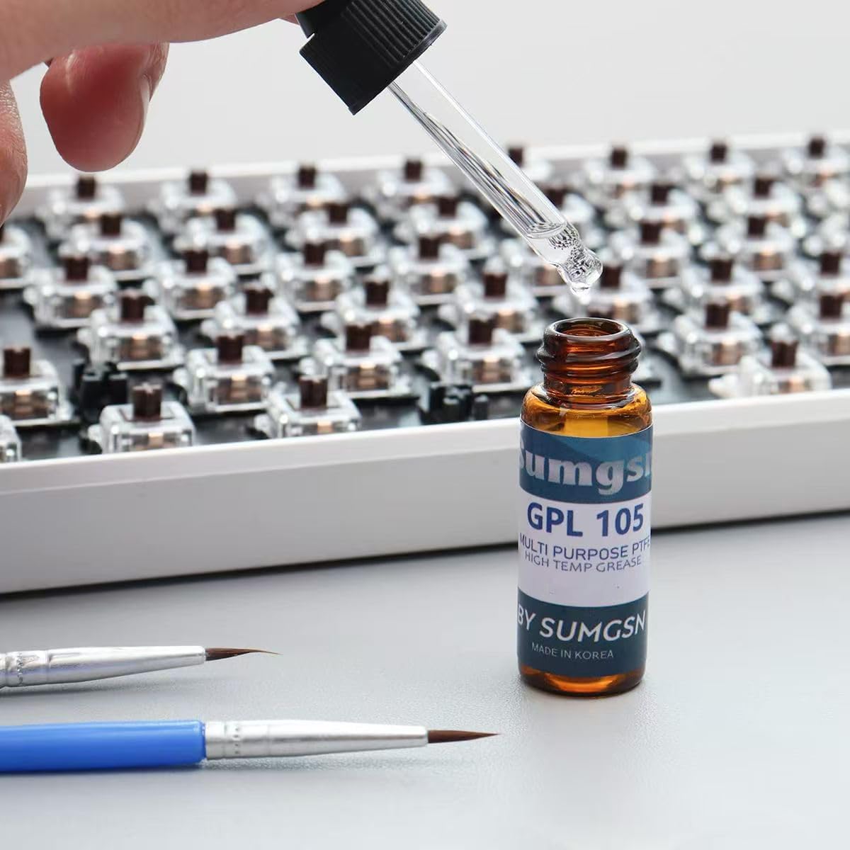 Keyboard Switch Lube with 205G0 105 Lube for Mechanical Keyboard Cherry Mx Switches Spring Stabilizers