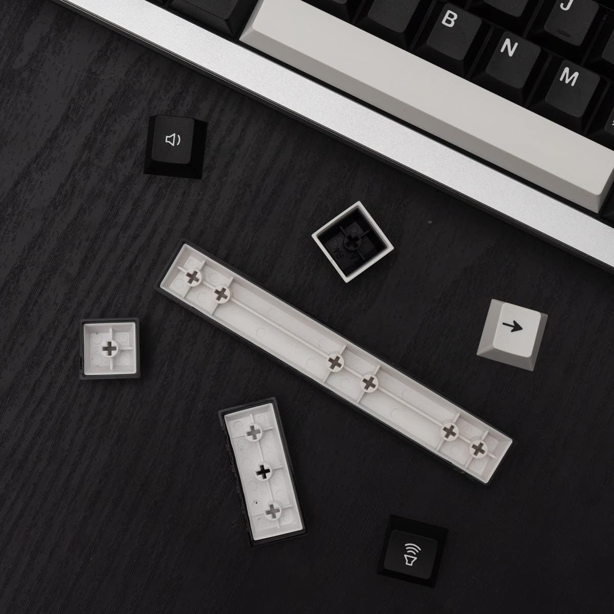 WOB Keycaps 172 Keys Cherry Profile Double Shot Keycaps Set Fit for 60% 65% 75% 95% ISO ANIS Mechanical Keyboard Cherry Mx Switches