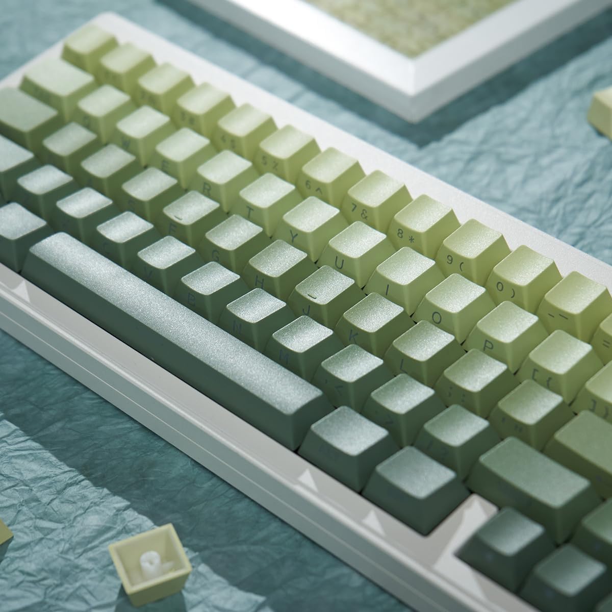 Side Print Keycaps 133 Keys Cherry Profile, PBTDoubleshot Gradient Keycap Set Fit for 60% 65% 95% Cherry Mx Switches Mechanical Keyboard