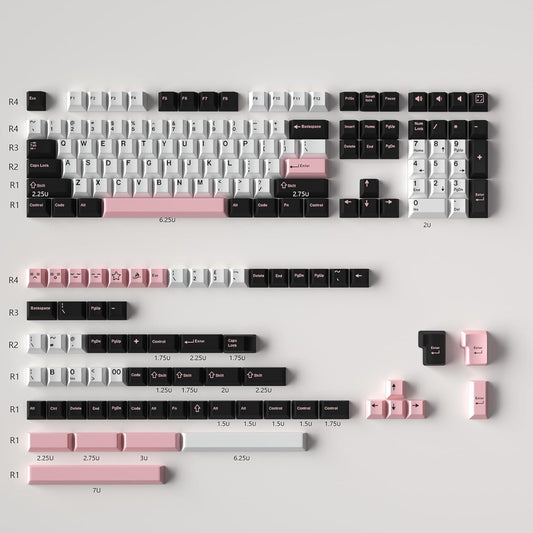 Olivia Keycaps 172 Keys Cherry Profile Doubleshto Keycap Set Fit for Alice Keyboard 61/64/87/104/108 Cherry Mx Switches ISO ANSI Layout Alice Keyboard Mechanical Keyboards